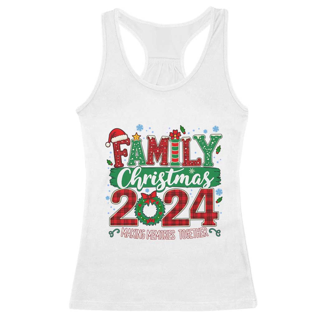 Family Christmas 2024 Racerback Tank Top Making Memories Together TS09 White Print Your Wear