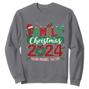 Family Christmas 2024 Sweatshirt Making Memories Together TS09 Charcoal Print Your Wear