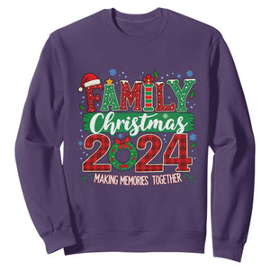 Family Christmas 2024 Sweatshirt Making Memories Together TS09 Purple Print Your Wear