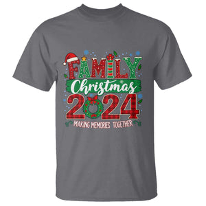 Family Christmas 2024 T Shirt Making Memories Together TS09 Charcoal Print Your Wear