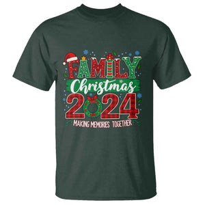 Family Christmas 2024 T Shirt Making Memories Together TS09 Dark Forest Green Print Your Wear