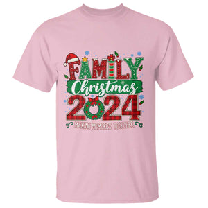 Family Christmas 2024 T Shirt Making Memories Together TS09 Light Pink Print Your Wear