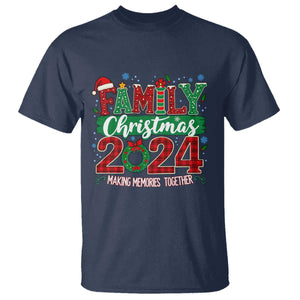 Family Christmas 2024 T Shirt Making Memories Together TS09 Navy Print Your Wear