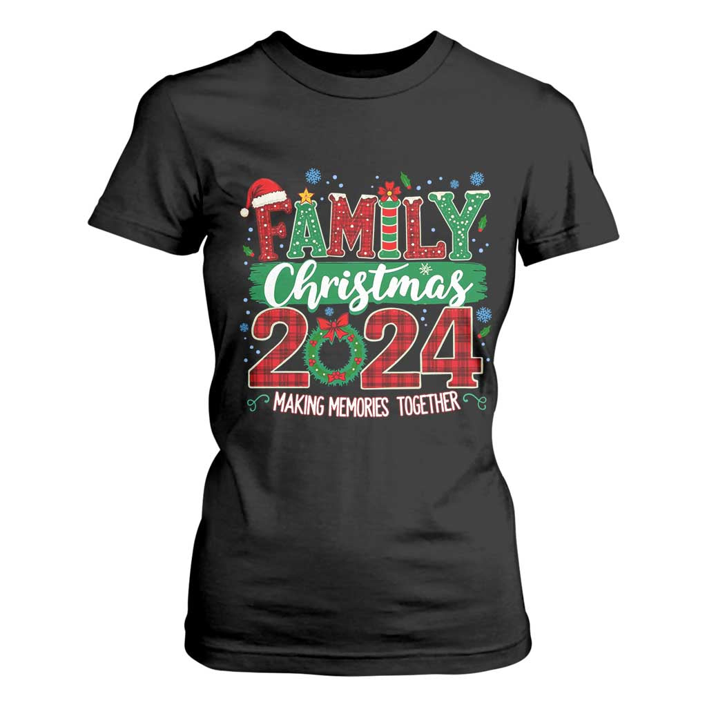 Family Christmas 2024 T Shirt For Women Making Memories Together TS09 Black Print Your Wear