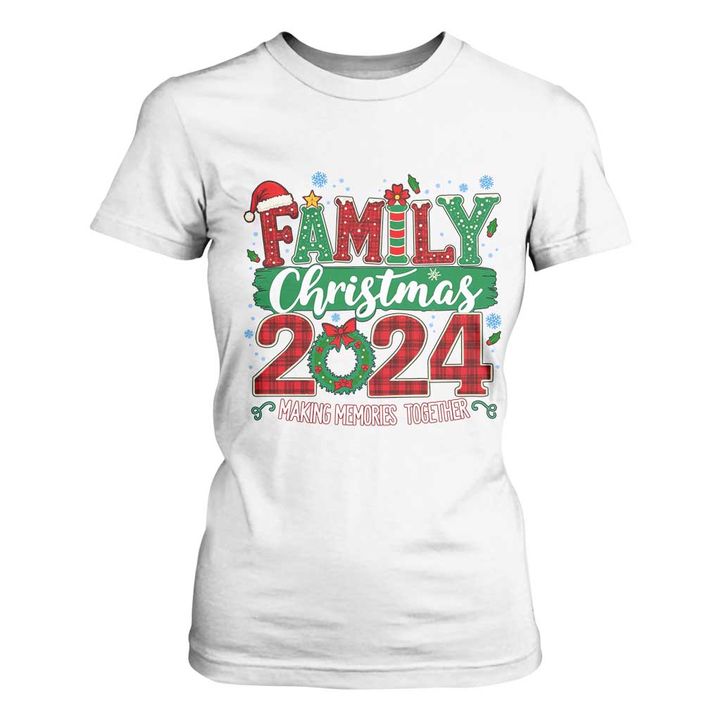 Family Christmas 2024 T Shirt For Women Making Memories Together TS09 White Print Your Wear