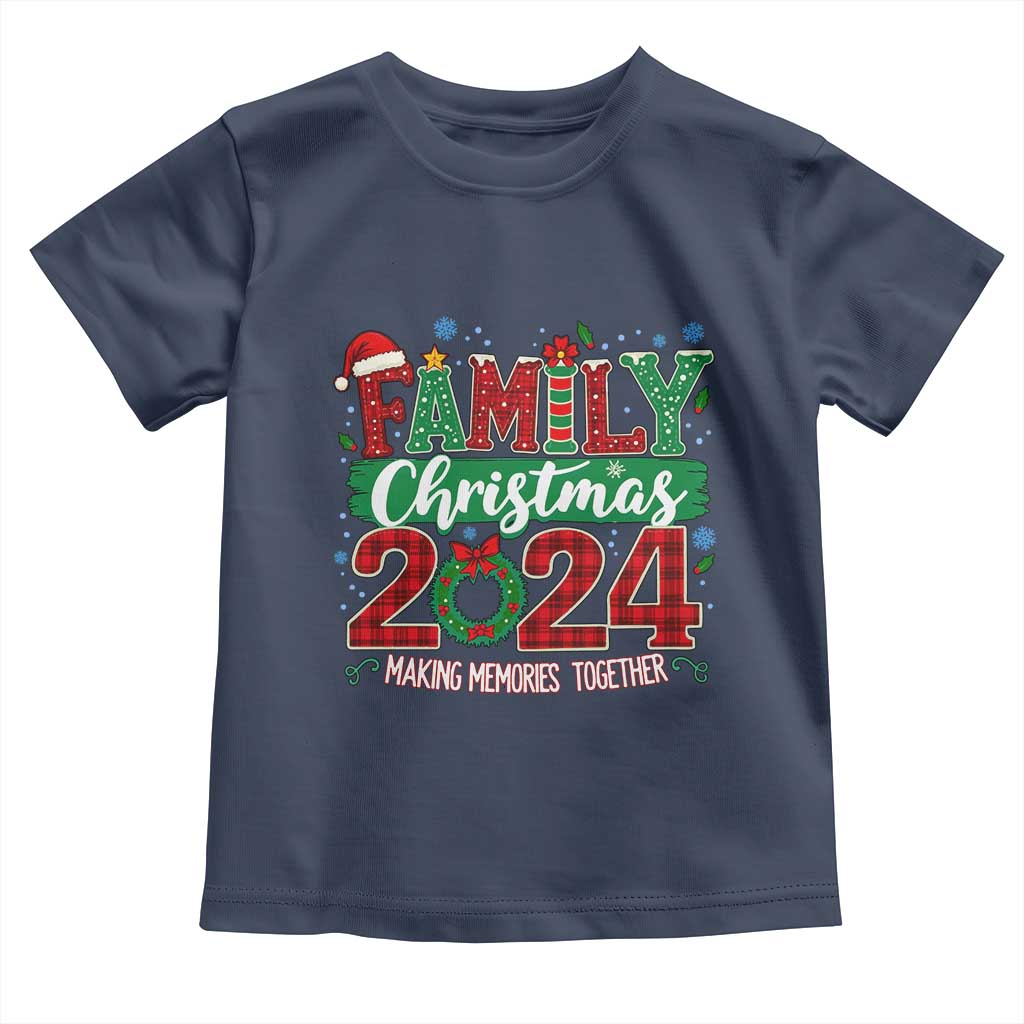 Family Christmas 2024 Toddler T Shirt Making Memories Together TS09 Navy Print Your Wear