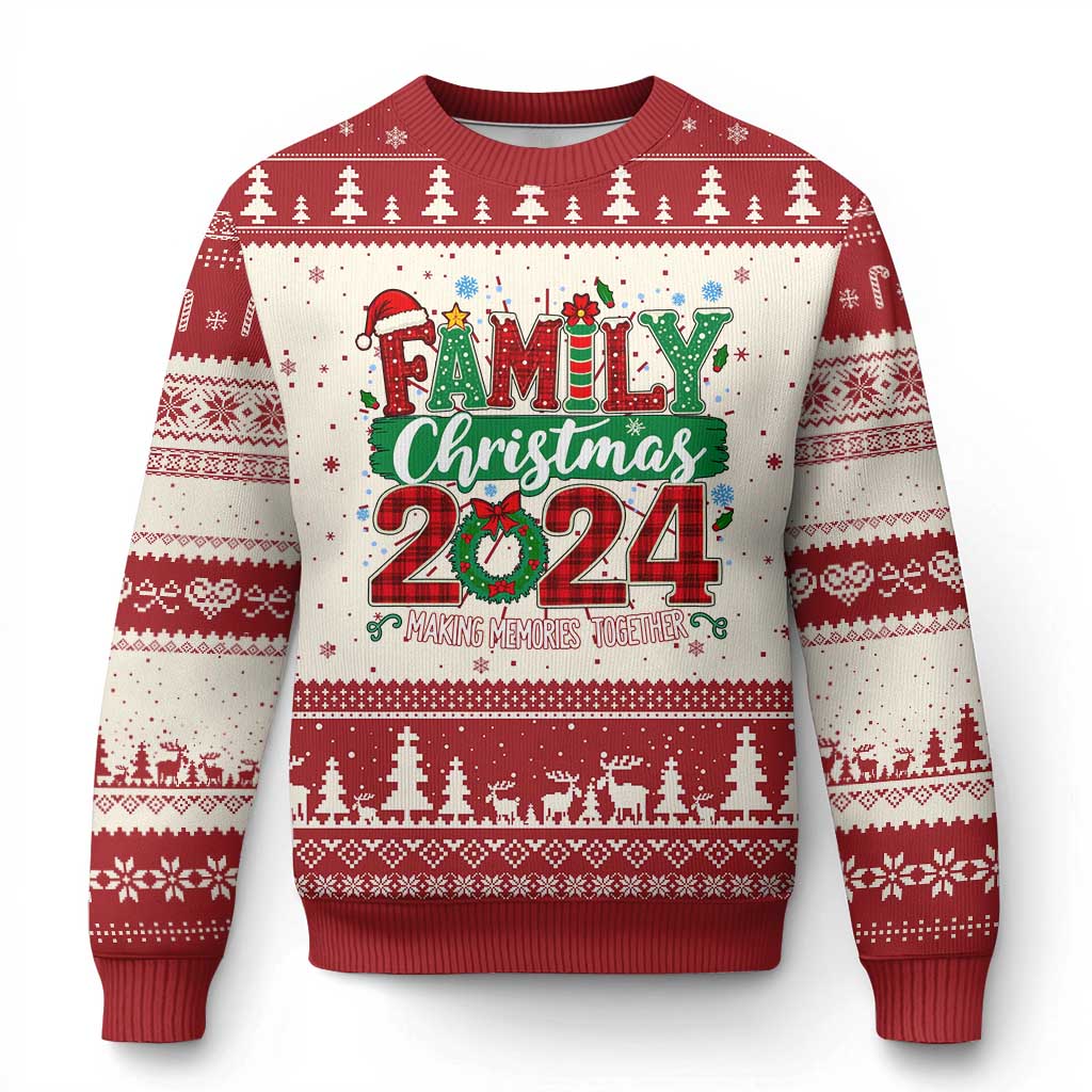 Family Christmas 2024 Ugly Christmas Sweater Making Memories Together TS09 Red Print Your Wear