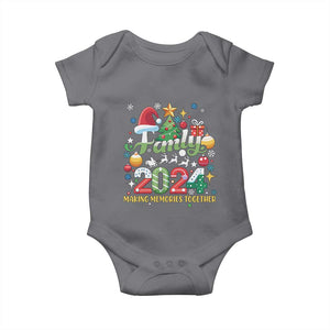 Family Christmas 2024 Making Memories Together Baby Onesie TS09 Charcoal Print Your Wear
