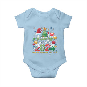 Family Christmas 2024 Making Memories Together Baby Onesie TS09 Light Blue Print Your Wear