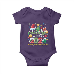 Family Christmas 2024 Making Memories Together Baby Onesie TS09 Purple Print Your Wear