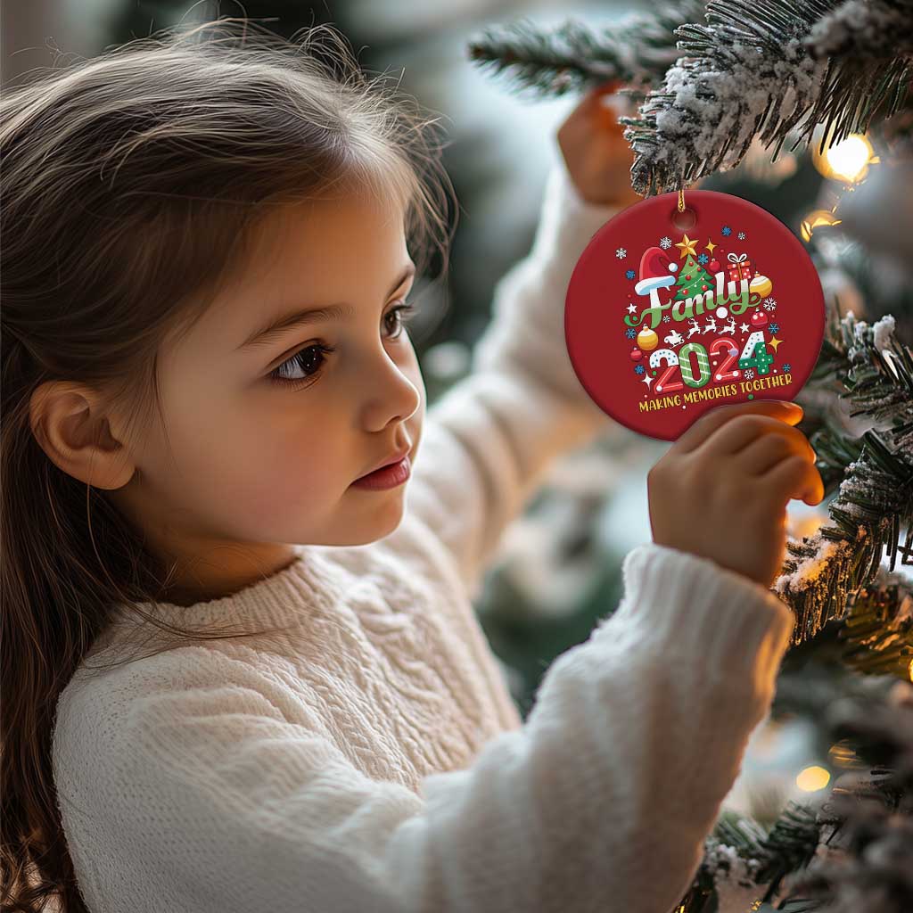 Family Christmas 2024 Making Memories Together Christmas Ornament TS09 Print Your Wear