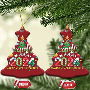 Family Christmas 2024 Making Memories Together Christmas Ornament TS09 Christmas Tree Red Print Your Wear