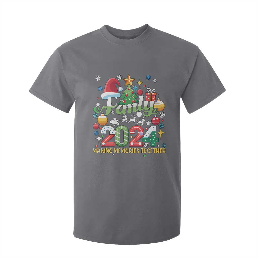 Family Christmas 2024 Making Memories Together T Shirt For Kid TS09 Charcoal Print Your Wear
