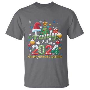 Family Christmas 2024 Making Memories Together T Shirt TS09 Charcoal Print Your Wear