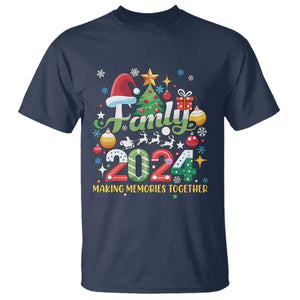 Family Christmas 2024 Making Memories Together T Shirt TS09 Navy Print Your Wear
