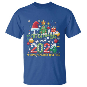 Family Christmas 2024 Making Memories Together T Shirt TS09 Royal Blue Print Your Wear