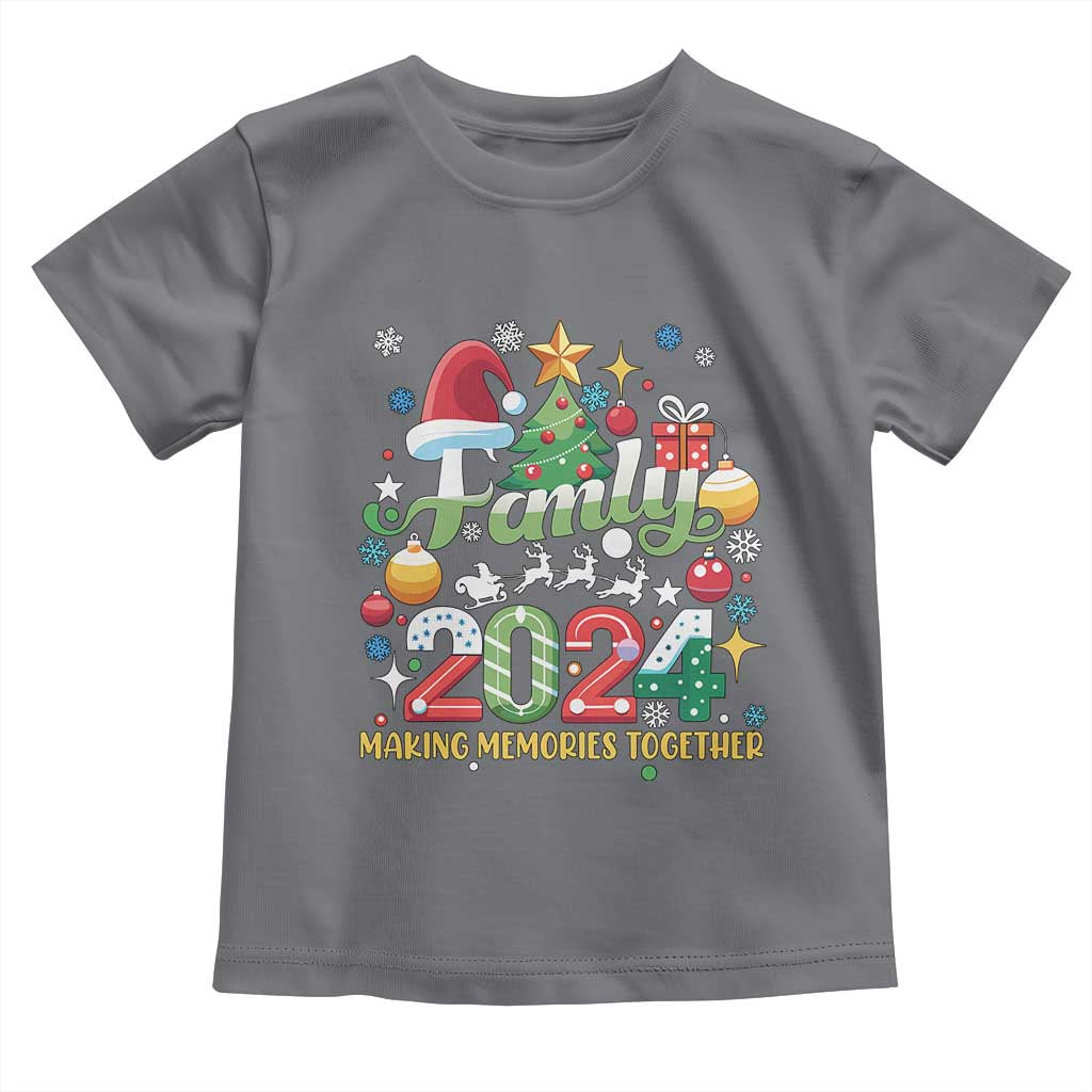 Family Christmas 2024 Making Memories Together Toddler T Shirt TS09 Charcoal Print Your Wear