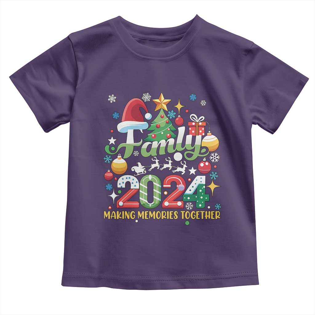Family Christmas 2024 Making Memories Together Toddler T Shirt TS09 Purple Print Your Wear