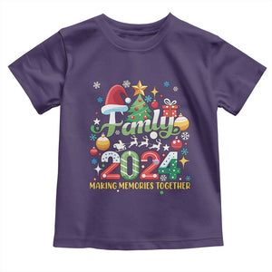 Family Christmas 2024 Making Memories Together Toddler T Shirt TS09 Purple Print Your Wear