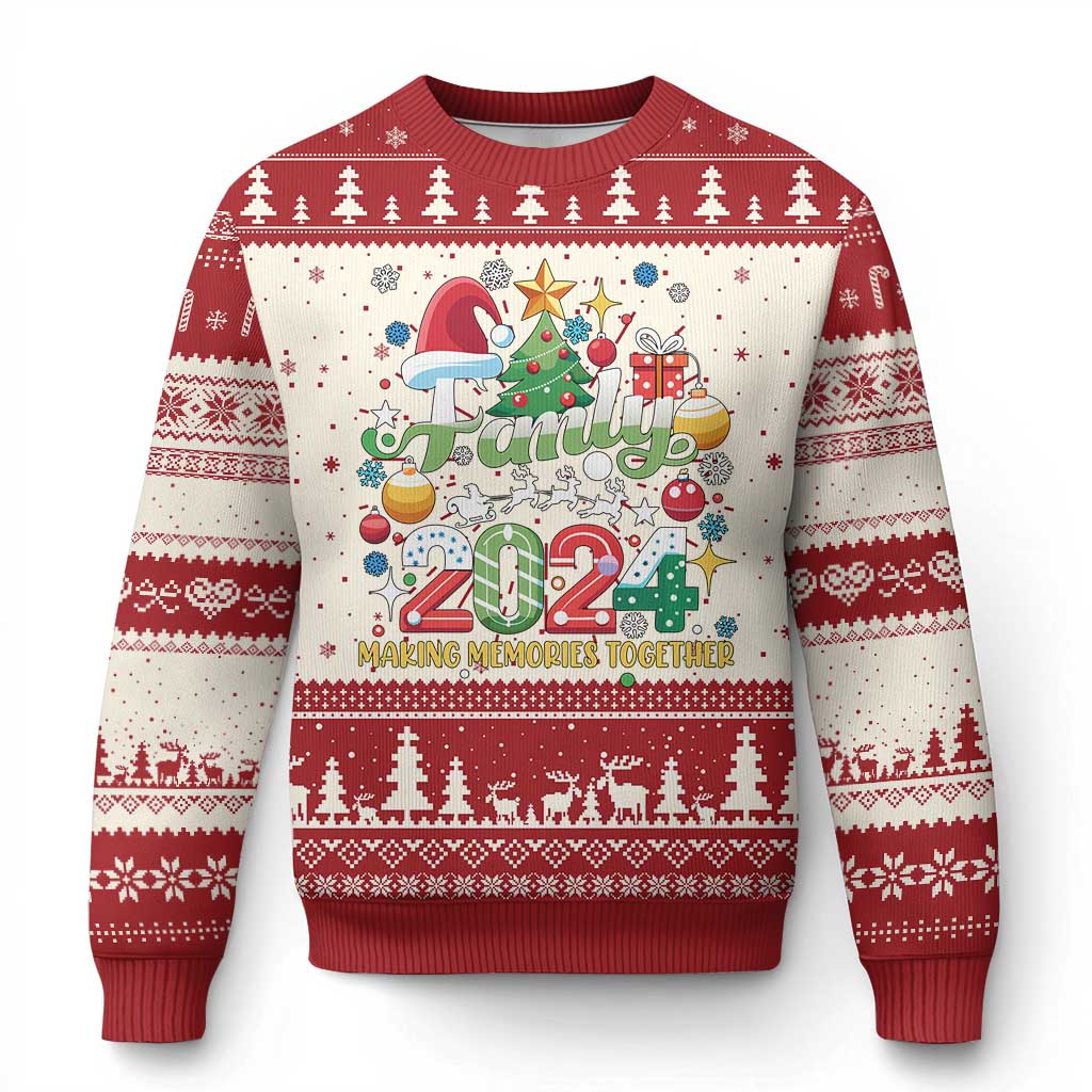 Family Christmas 2024 Making Memories Together Ugly Christmas Sweater TS09 Red Print Your Wear