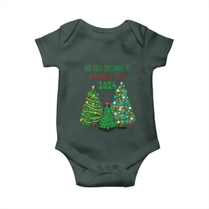 First Christmas As A family Of Three Baby Onesie TS09 Print Your Wear