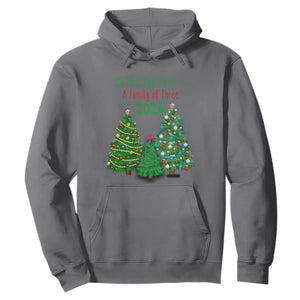 First Christmas As A family Of Three Hoodie TS09 Charcoal Print Your Wear