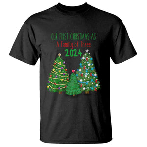First Christmas As A family Of Three T Shirt TS09 Black Print Your Wear