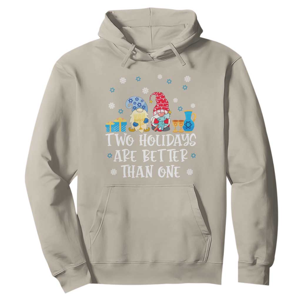 Christmas Hanukkah Two Holidays Are Better Than One Jewish Gnome Hoodie TS09 Sand Printyourwear