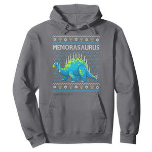 Menorasaurus Menorah Dino Hanukkah Dinosaur Hoodie TS09 Charcoal Printyourwear
