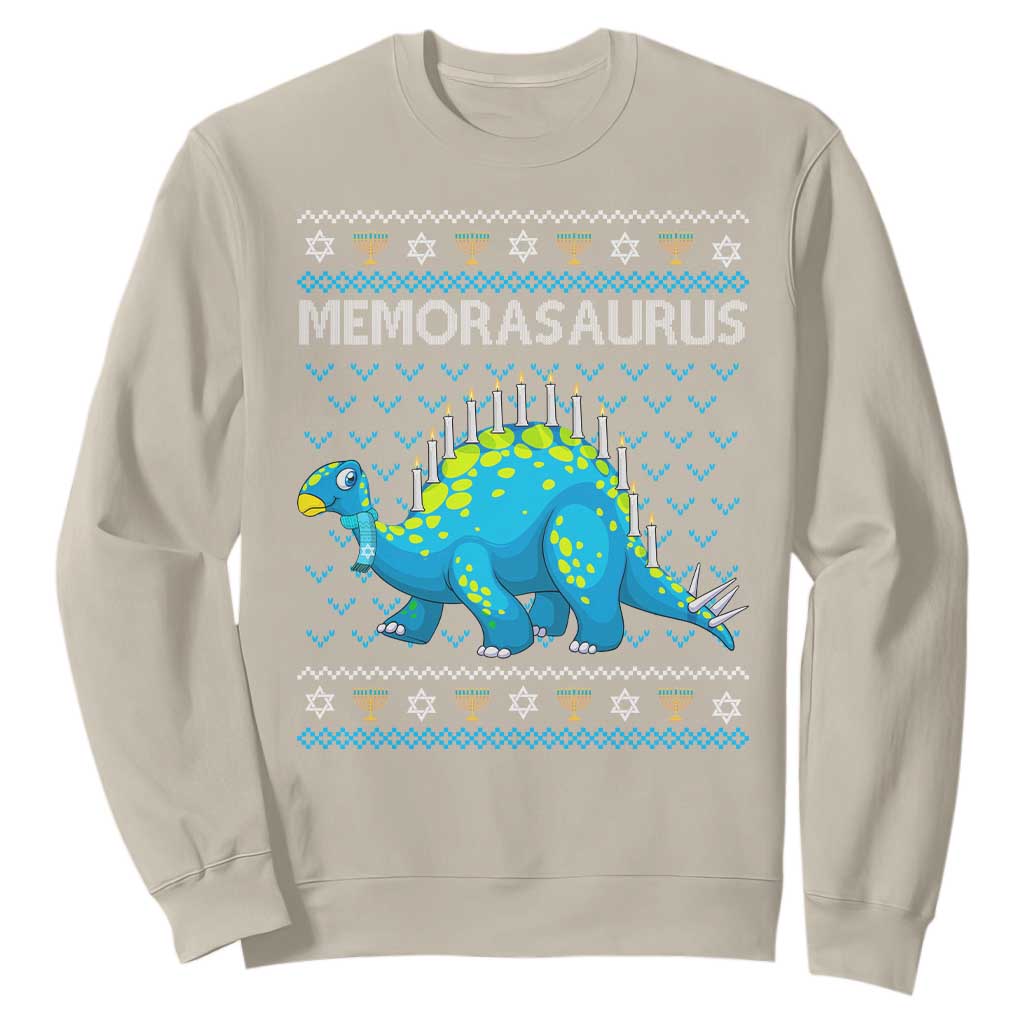 Menorasaurus Menorah Dino Hanukkah Dinosaur Sweatshirt TS09 Sand Printyourwear