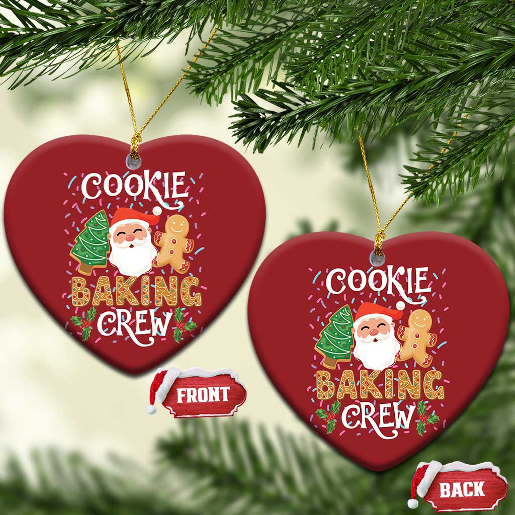 Xmas Baking Crew Christmas Ornament Cute Cookie Santa Gingerbread TS09 Heart Red Print Your Wear