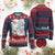 Vintage Xmas Ugly Christmas Sweater Pink Santa Claus Ho Ho Ho TS09 Burgundy Print Your Wear