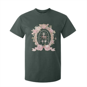 Ave Maria T Shirt For Kid Miraculous Medal Blessed Mother Mary Hail TS09 Dark Forest Green Print Your Wear