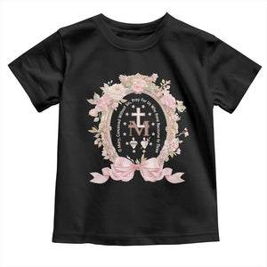 Ave Maria Toddler T Shirt Miraculous Medal Blessed Mother Mary Hail TS09 Black Print Your Wear