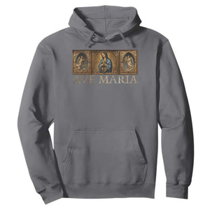 Marian Catholic Ave Maria Hoodie Vintage Aesthetic Blessed Mother Mary Hail TS09 Charcoal Print Your Wear