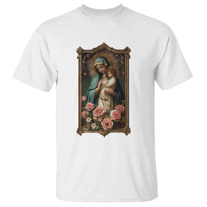 Marian Catholic Ave Maria T Shirt Blessed Mother Mary Hail Vintage Aesthetic TS09 White Print Your Wear