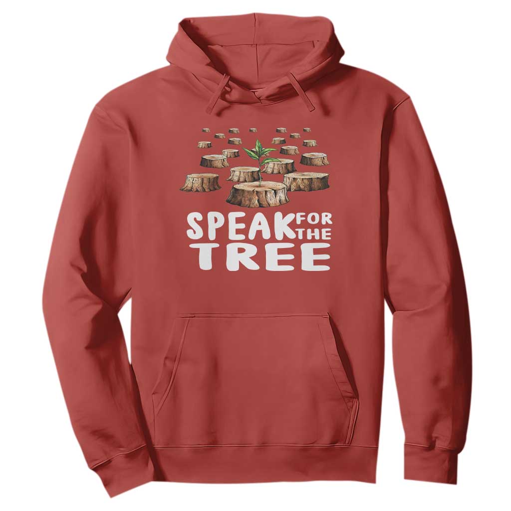 Earth Day Hoodie Speak For The Trees Environmental Plant Lover Arbor Day TS09 Red Printyourwear