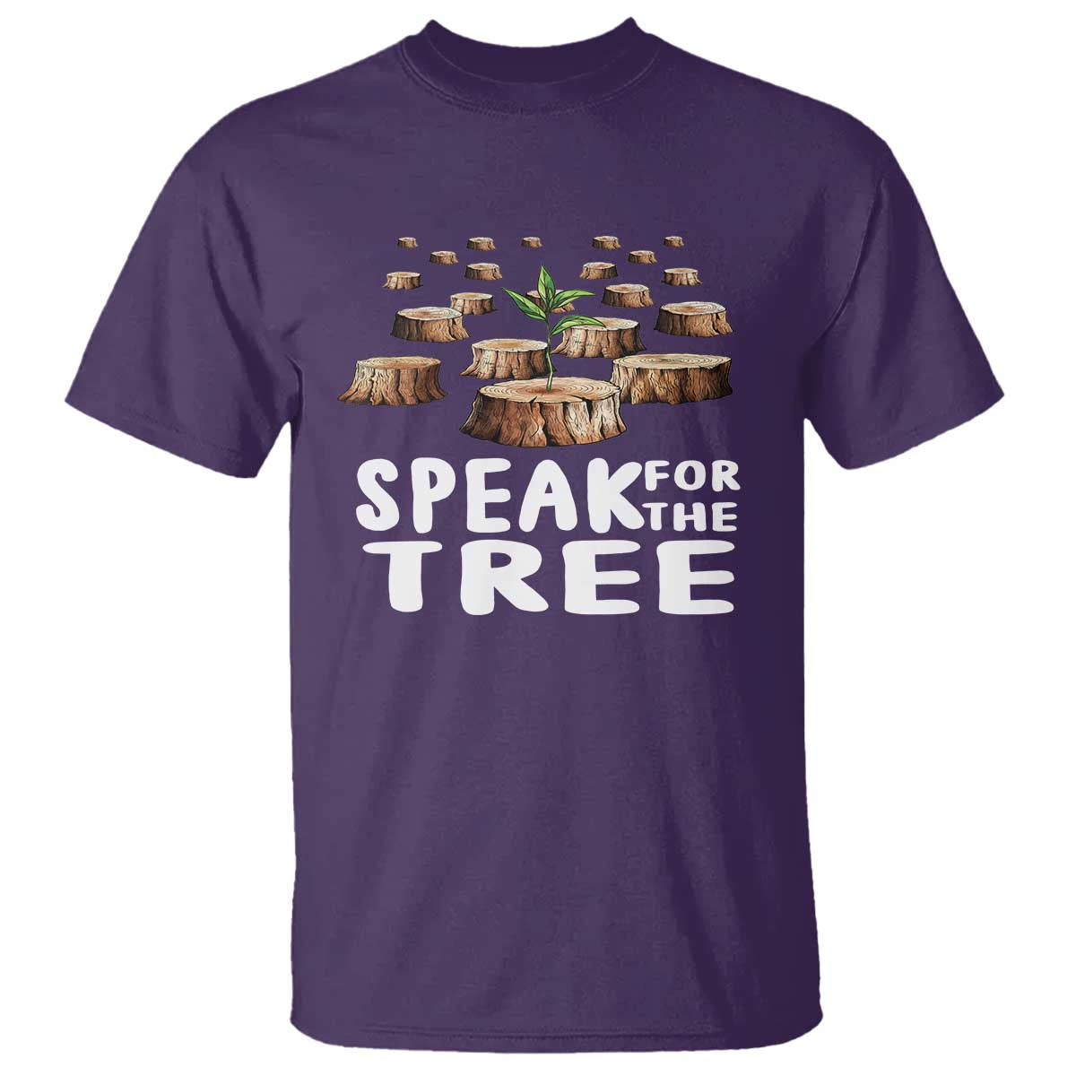 Earth Day T Shirt Speak For The Trees Environmental Plant Lover Arbor Day TS09 Purple Printyourwear