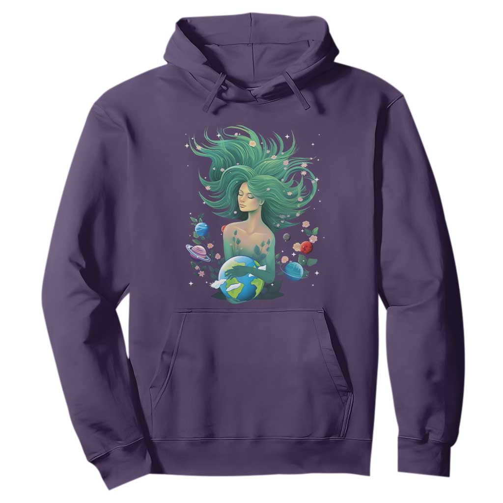 Earth Day Hoodie Mother Earth Gaia Goddess Of Nature Planet TS09 Purple Printyourwear