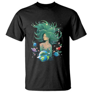 Earth Day T Shirt Mother Earth Gaia Goddess Of Nature Planet TS09 Black Printyourwear