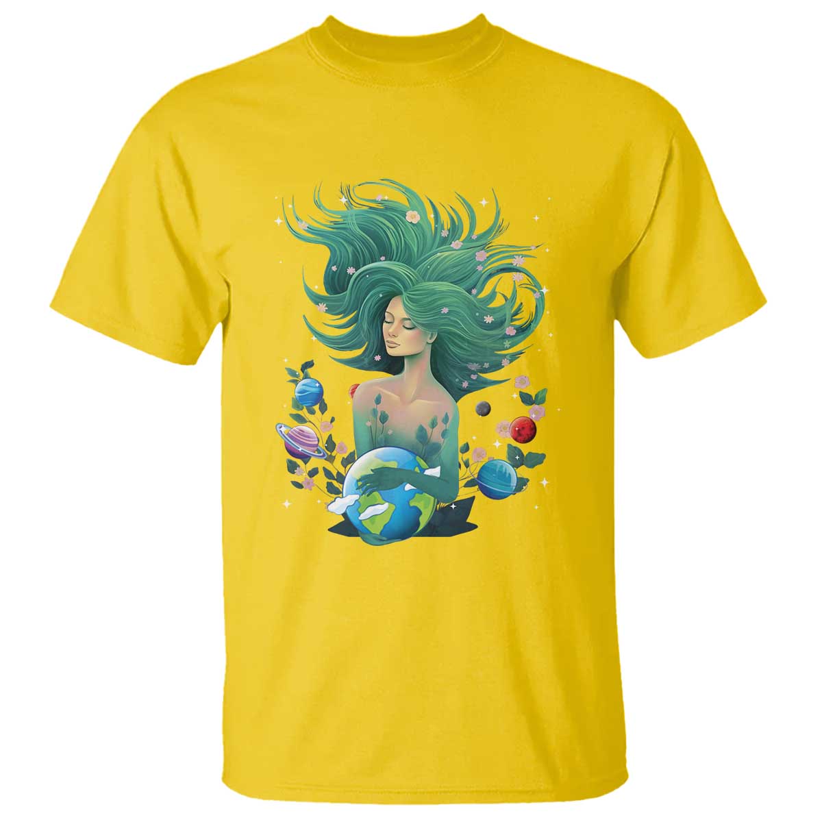 Earth Day T Shirt Mother Earth Gaia Goddess Of Nature Planet TS09 Daisy Printyourwear
