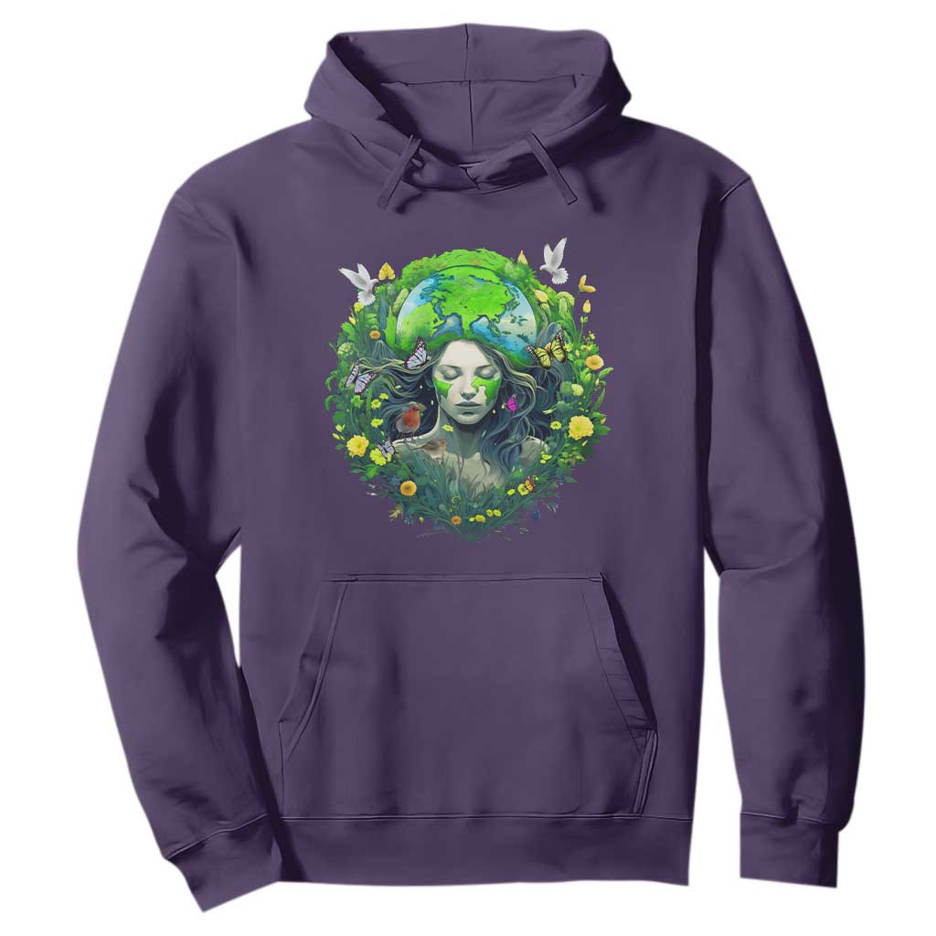 Earth Day Hoodie Mother Earth Gaia Goddess Of Nature TS09 Purple Printyourwear