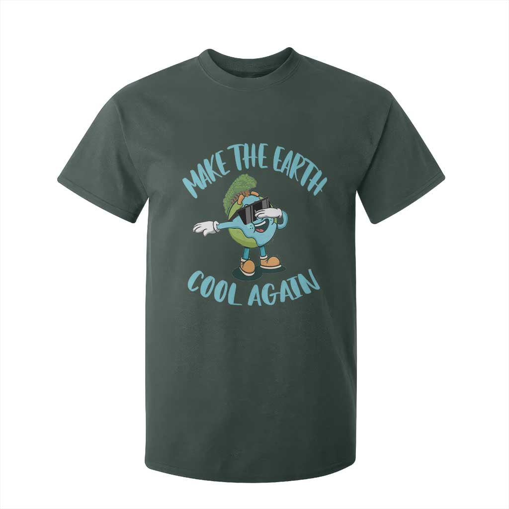 Earth Day T Shirt For Kid Make The Earth Cool Again Dabbing Kids Boys TS09 Dark Forest Green Printyourwear