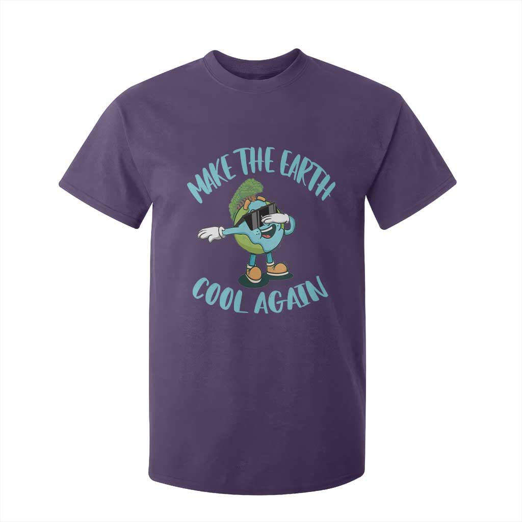 Earth Day T Shirt For Kid Make The Earth Cool Again Dabbing Kids Boys TS09 Purple Printyourwear