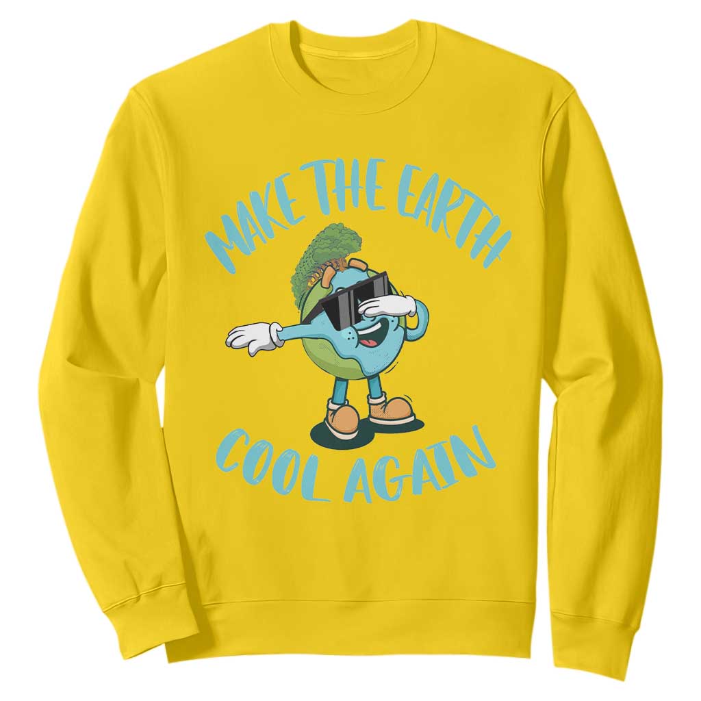 Earth Day Sweatshirt Make The Earth Cool Again Dabbing Kids Boys TS09 Daisy Printyourwear