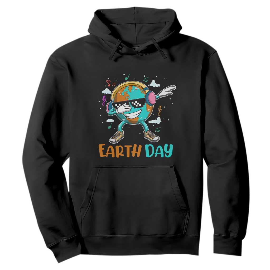 Earth Day Funny Cool Dabbing Planet Kids Boys Hoodie TS09 Black Printyourwear