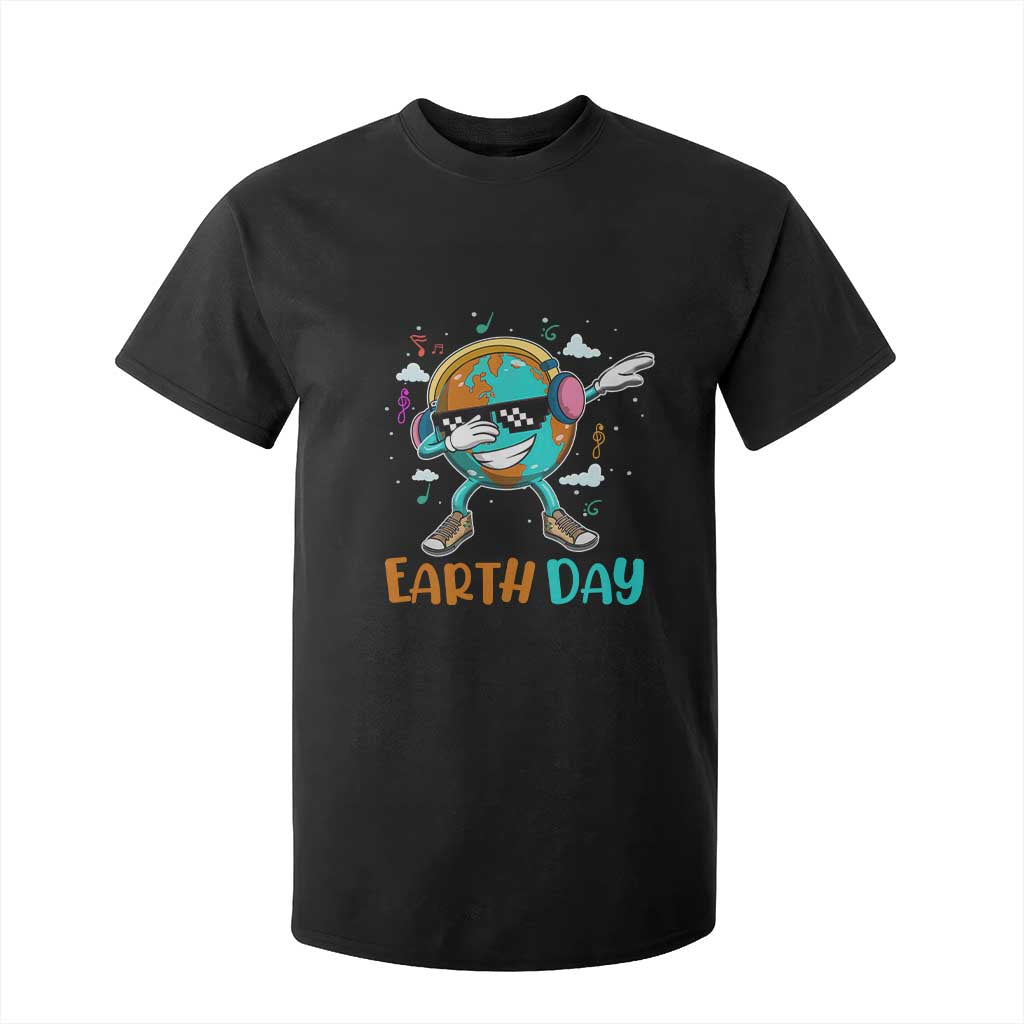 Earth Day Funny Cool Dabbing Planet Kids Boys T Shirt For Kid TS09 Black Printyourwear