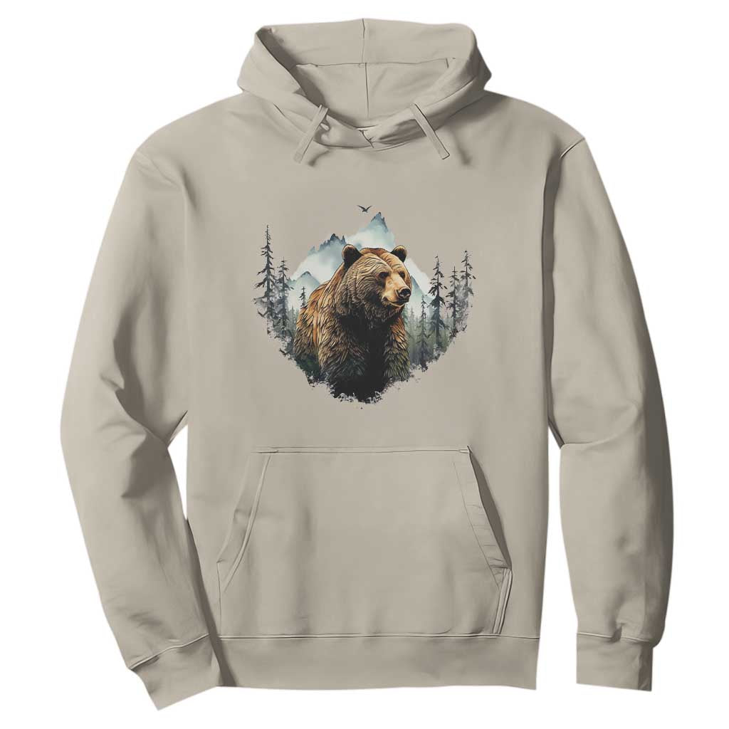 Nature Lover Hoodie Bear Wildlife Outdoor Mountains Forest Earth Day TS09 Sand Printyourwear