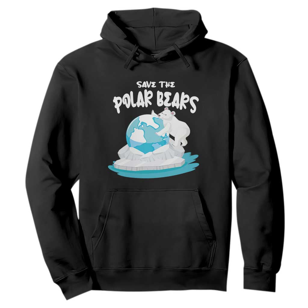 Earth Day Hoodie Save The Polar Bears Climate Awareness TS09 Black Printyourwear