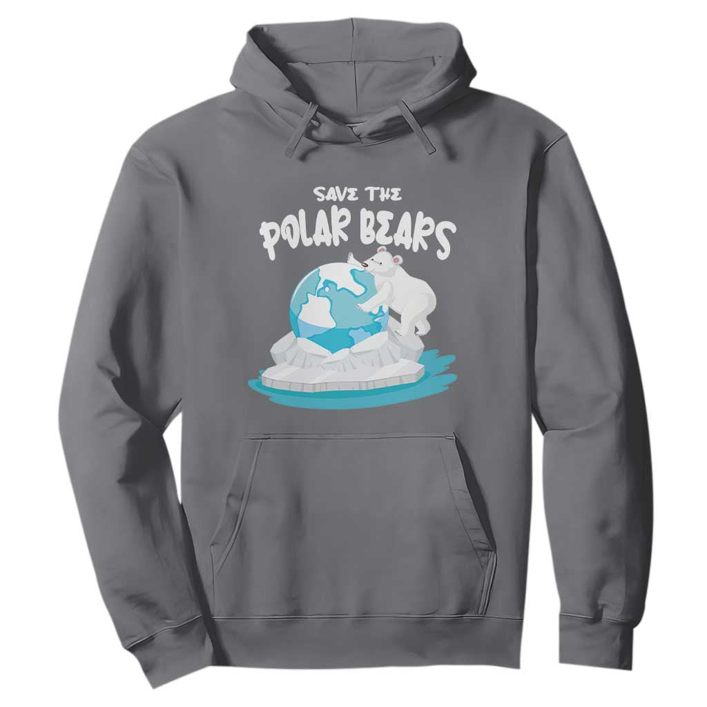 Earth Day Hoodie Save The Polar Bears Climate Awareness TS09 Charcoal Printyourwear